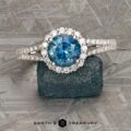 The "Charlotte" ring in 14k white gold with 1.71-carat Montana sapphire