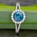 The "Charlotte" ring in 14k white gold with 1.71-carat Montana sapphire