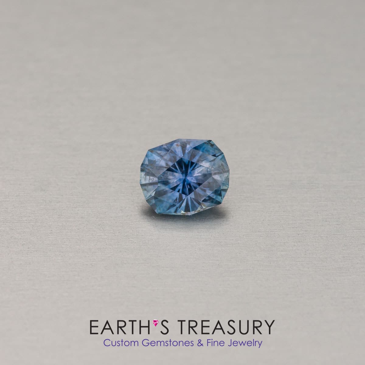 067 Carat Steely Blue Montana Sapphire Heated Earths Treasury