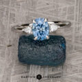 The "Merope" 3x2 ring in platinum with 1.08-carat Montana sapphire