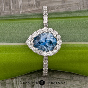 The "Pleione" Ring in 14k white gold with 1.31-Carat Montana Sapphire