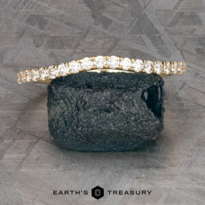 The Petite Pave Diamond Band in 14k yellow gold