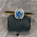 The “Luella” ring in 14k yellow gold with 0.74-Carat Montana Sapphire