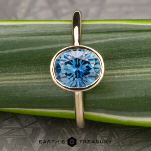 The "Deirdre" ring in 14k yellow gold with 2.01-carat Montana sapphire