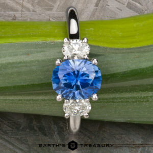 The "Evelyn" ring in Platinum with 1.82-carat Montana sapphire