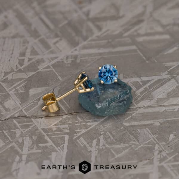 Premium 4.5mm Montana Sapphire Earrings (Heated)