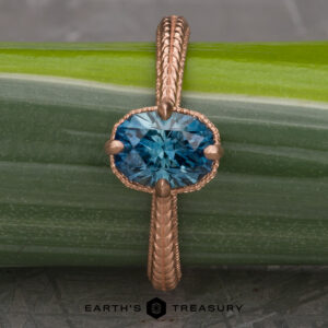 The “Demeter” Ring in 14k rose gold with 1.18-Carat Montana Sapphire