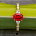 The "Galina" ring in 18k yellow gold with 1.34-carat Spinel