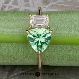 The “Toi Et Moi” Emerald-Cut in 14k yellow gold with 1.60-Carat Maine Tourmaline