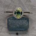 The “Ainsley” ring in 14k white gold with 0.94-Carat Australian Sapphire