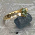 The "Solstice" Ring in 14k yellow gold customized with 24k yellow gold plating, with 1.01-Carat Australian Sapphire