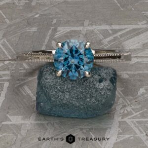 The Milgrain "Cathedral" ring in platinum with 1.66-Carat Montana Sapphire