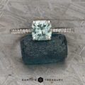 The Pave "Katya" ring in platinum with 1.60-Carat Montana Sapphire