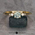 The "Selene" ring in 18k yellow gold with 0.81-carat Montana sapphire