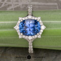 The "Lorelei" ring in platinum with 3.59-carat Ceylon sapphire