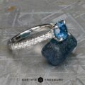 The "Marina" ring in platinum with 1.79-carat Montana sapphire