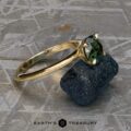 The Milgrain “Clarice” in 18k yellow gold with 1.31-Carat Australian Sapphire