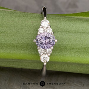 The "Estelle" ring in 14k white gold with 1.11-Carat Umba sapphire