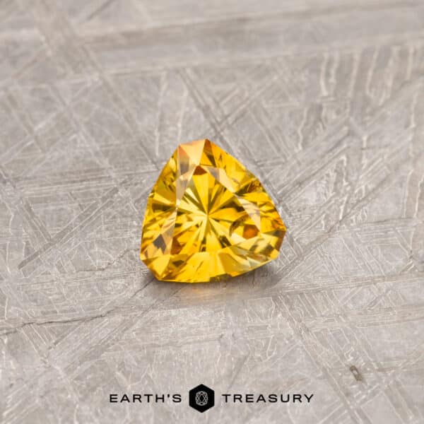 A yellow Montana sapphire in our "Triptych" trillion design