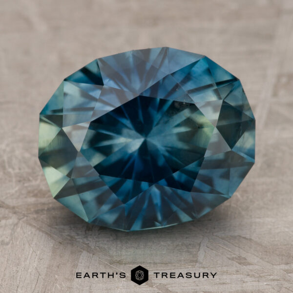 6.17-Carat Teal-Green Particolored Montana Sapphire (Heated)