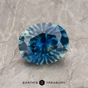 1.93-Carat Deep Blue-Aqua Particolored Montana Sapphire (Heated)