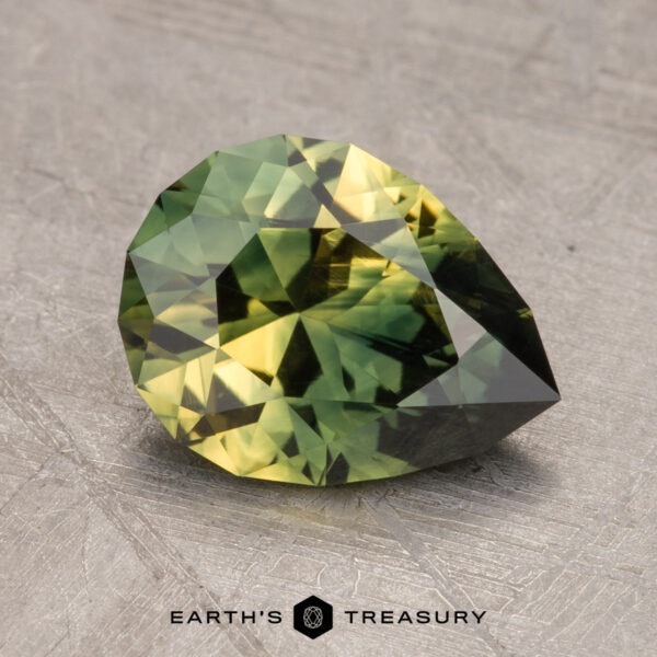 2.34-Carat Deep Green-Yellow Particolored Australian Sapphire (Heated)